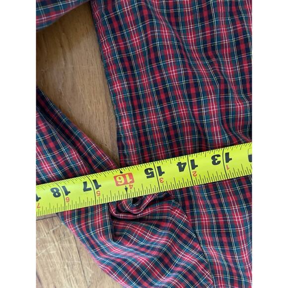 Polo Ralph Lauren Vintage Casual dress Wanita red plaid Size 14 A001819 - Picture 7 of 7